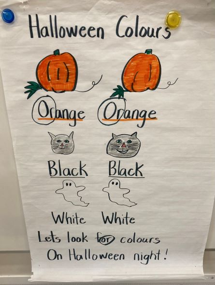 Pumpkin Poem with learning opportunity to focus on letters or