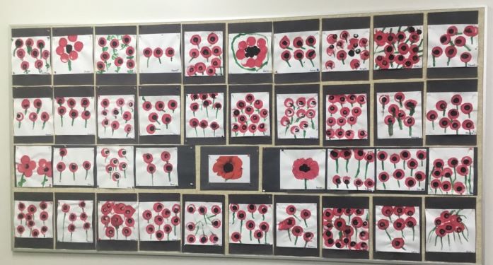 Remembrance Day bulletin board