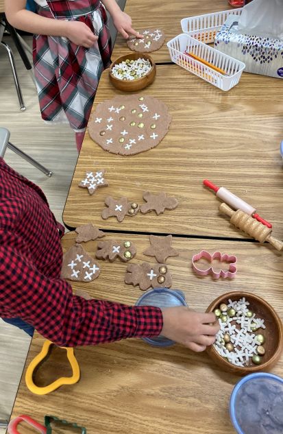 Loose parts and playdough