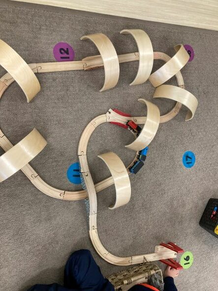 Kindergarten trains and tunnels