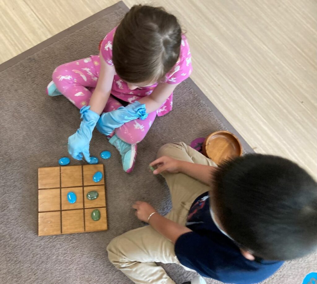 tic tac toe with loose parts