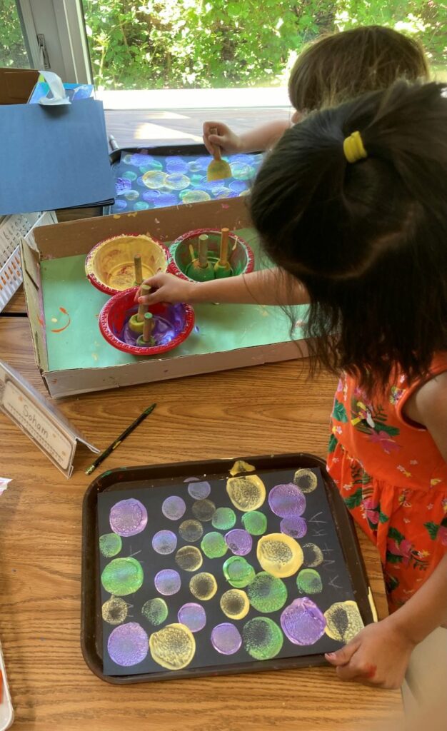 Exploring dots in the last full week in kindergarten