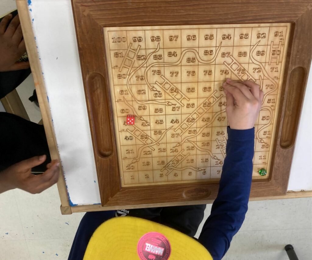 snakes and ladders counting practice
